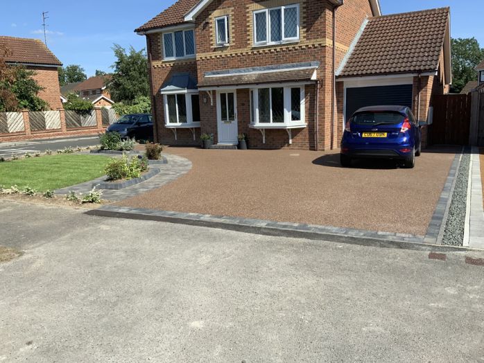 After image of a new Brittney Black resin driveway in York